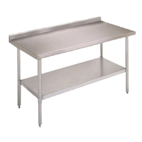 Kintera KHWT2436S-4 Work Table w/ Backsplash, Stainless Steel Top & Legs, 36 x 24