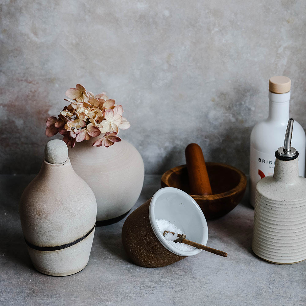 Rustic Ceramic Salt Cellar